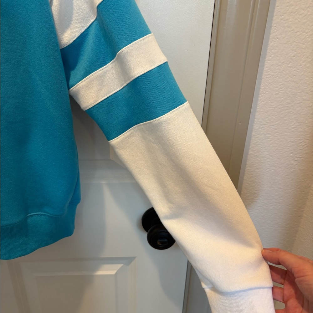 Disneyland Fab 5 Blue and White Zipper Hoodie Sweatshirt, L - Picture 7 of 15